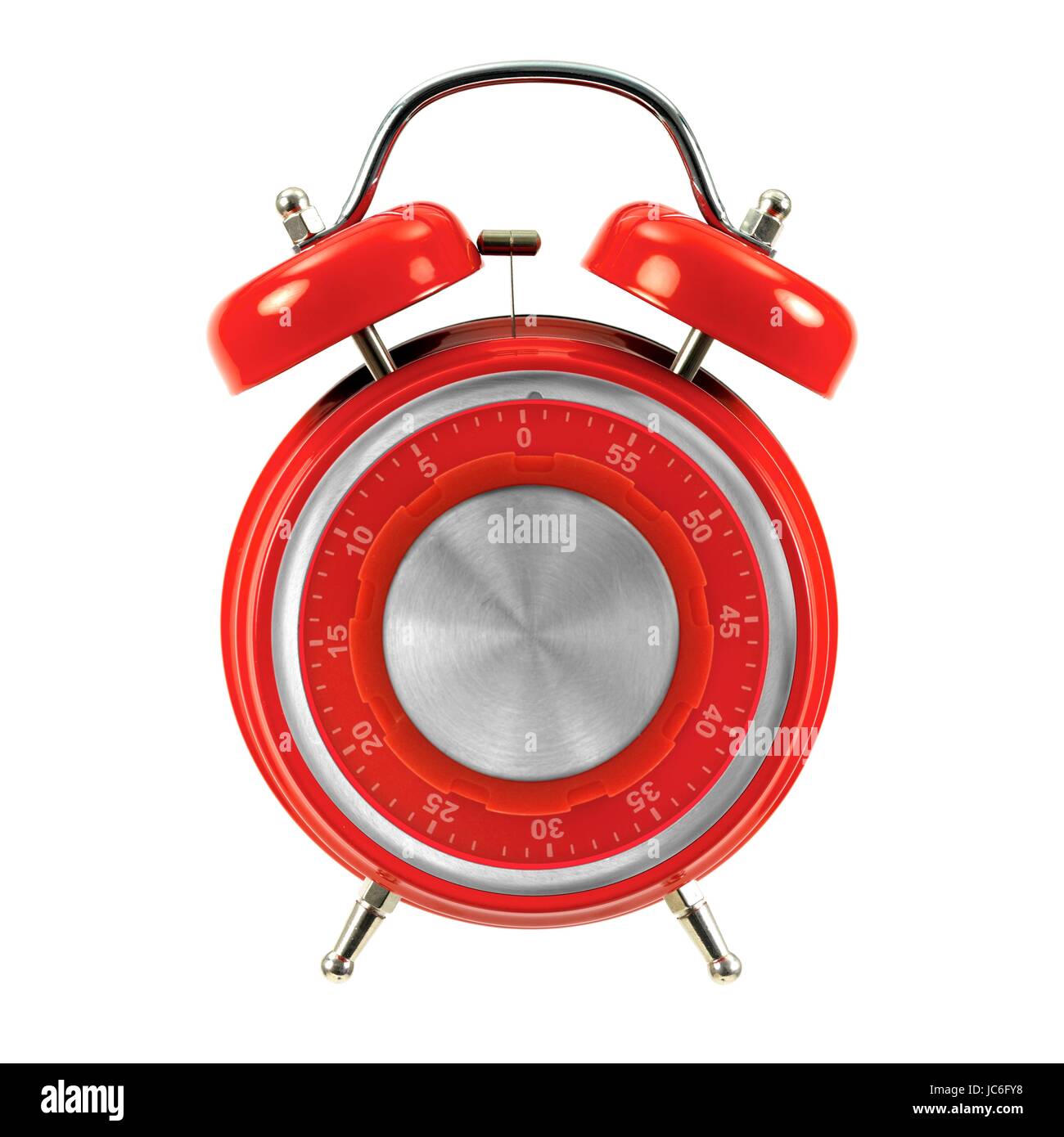 An alarm clock isolated ahgainsdt a white background Stock Photo Alamy