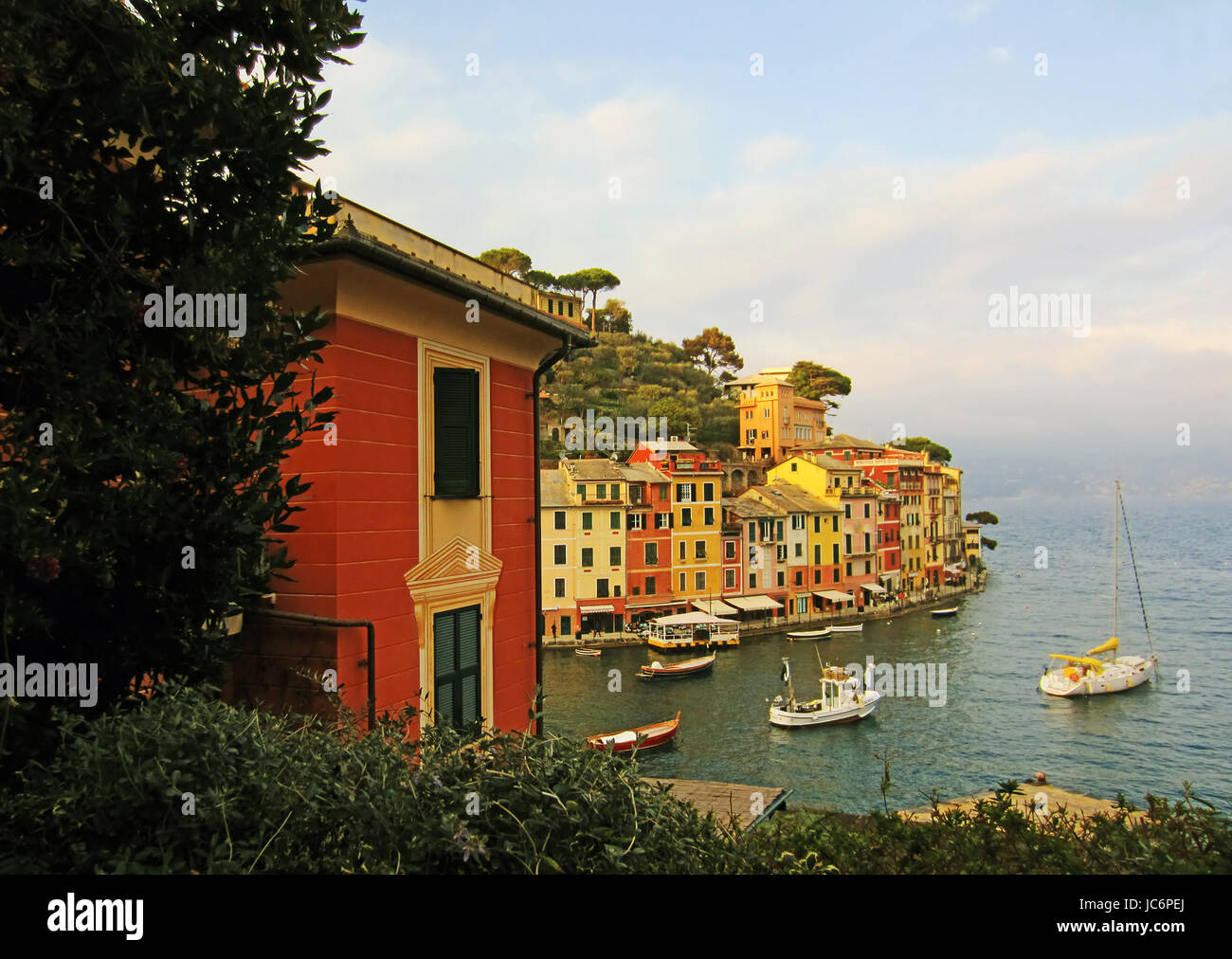 Harbor and houses in Portofino, Italy Stock Photo Alamy