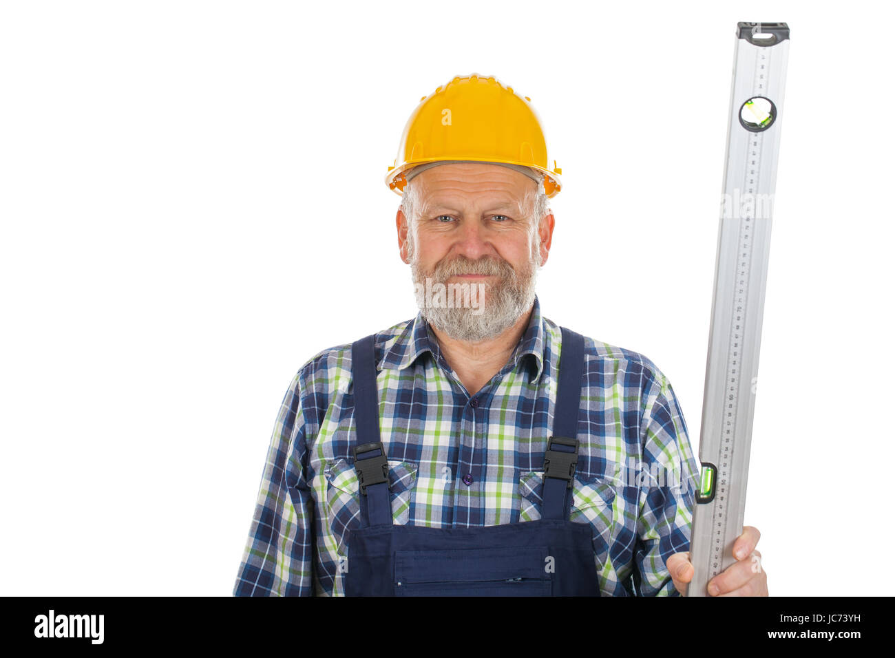 Man architect holding level hi-res stock photography and images - Alamy