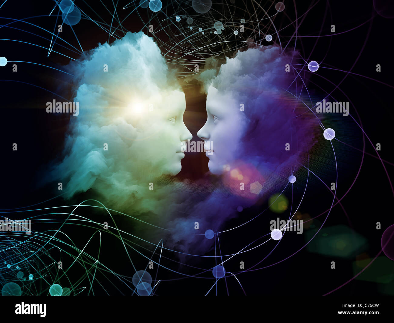 Human Dreams series. Artistic abstraction composed of Fused human forms