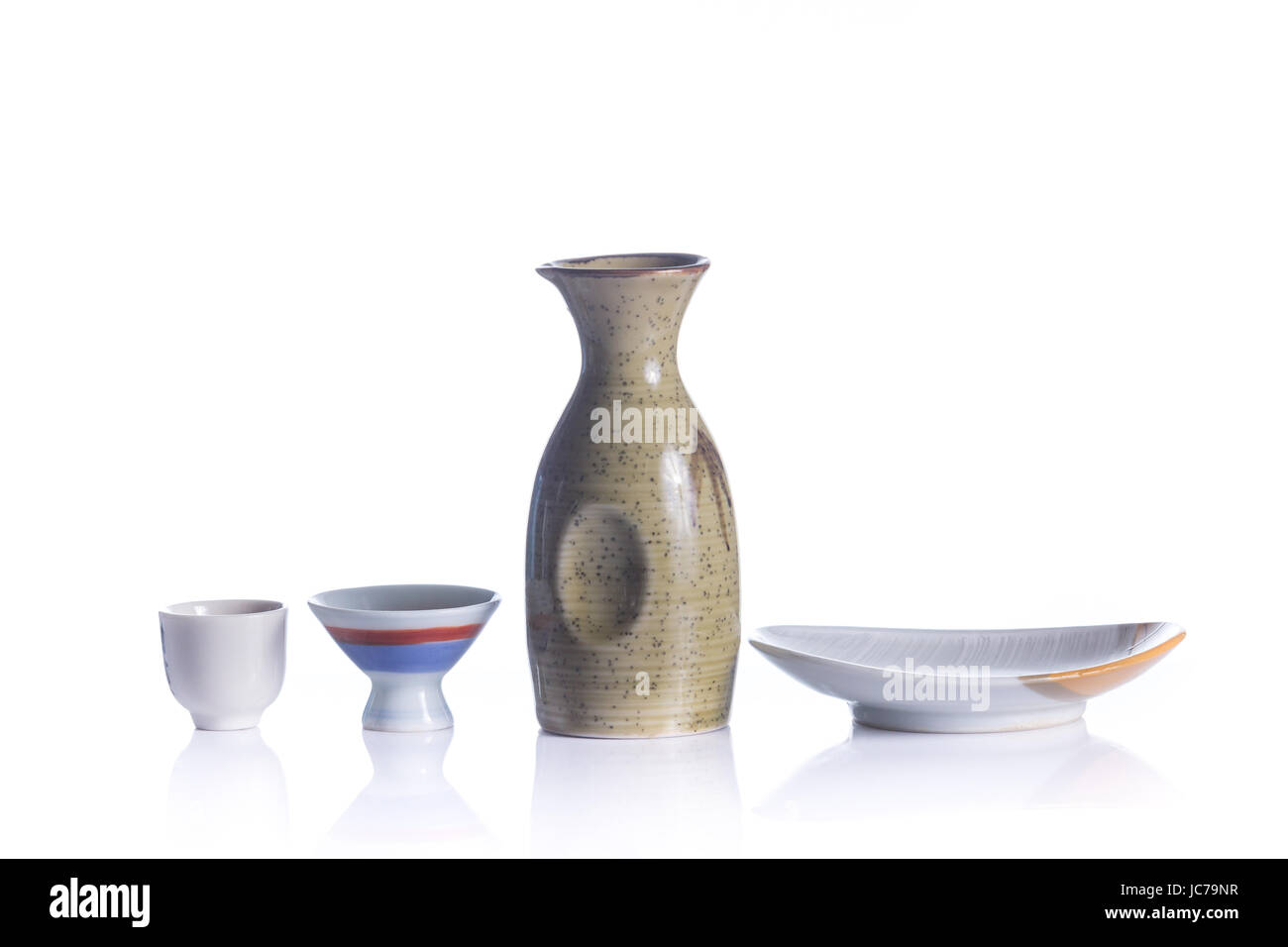Isolated Japanese Sake drinking set Stock Photo Alamy