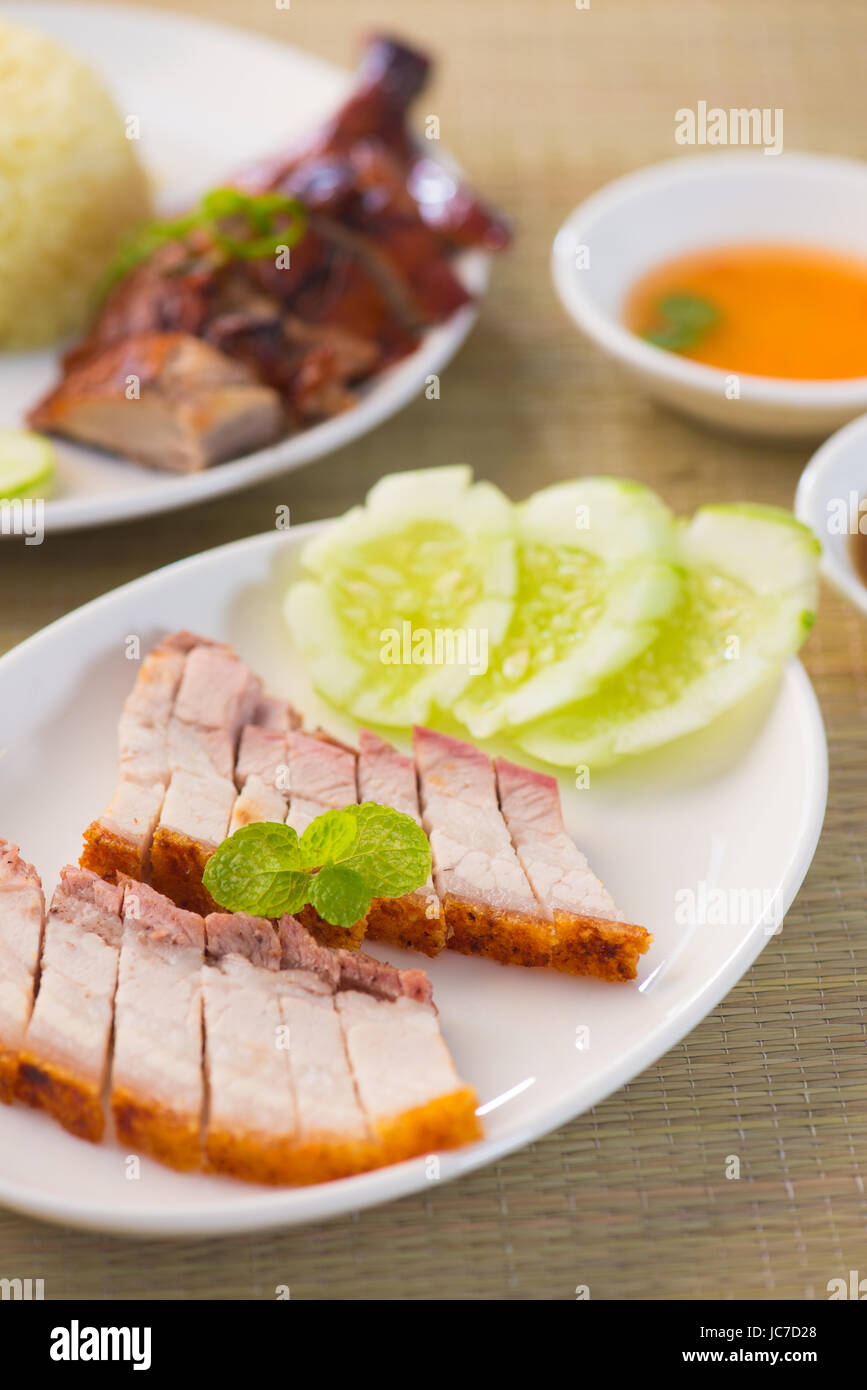 chinese roast pork belly Stock Photo Alamy