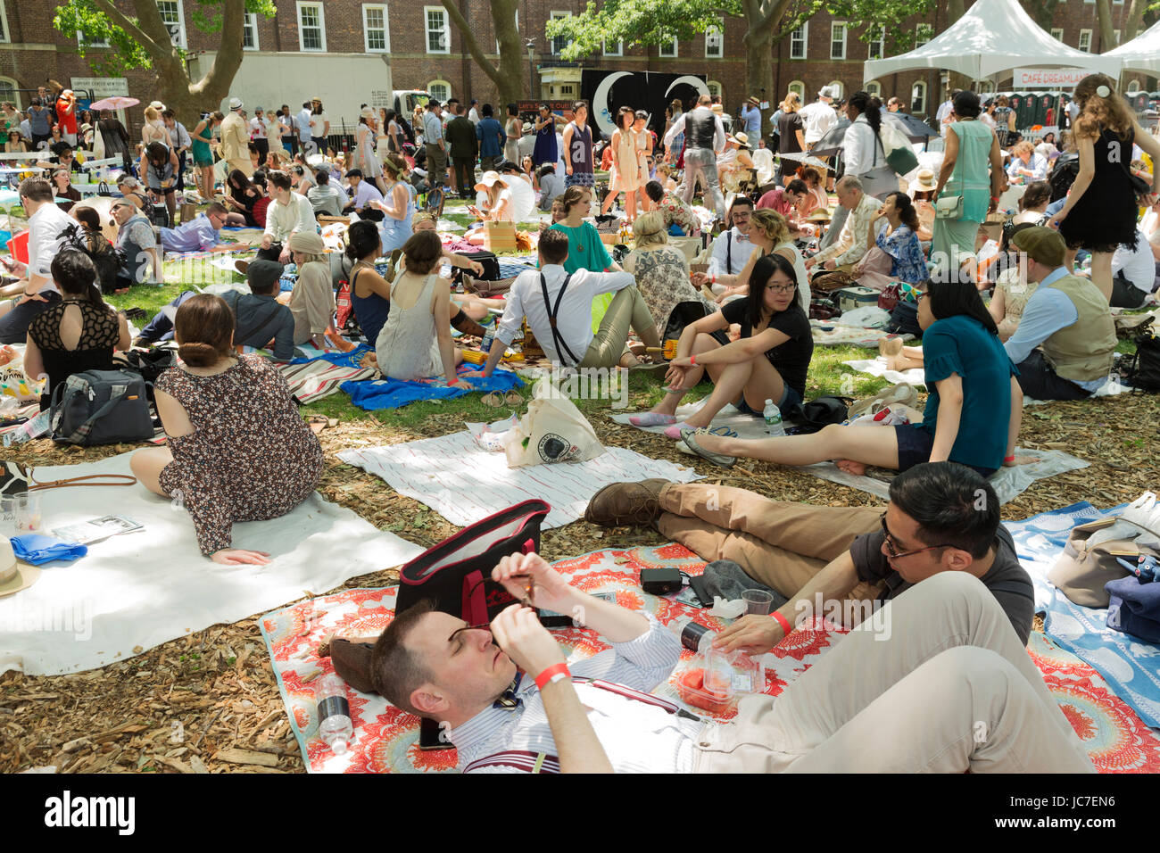 Atmosphere at 12th annual Jazz Age lawn party on Governors Island ...