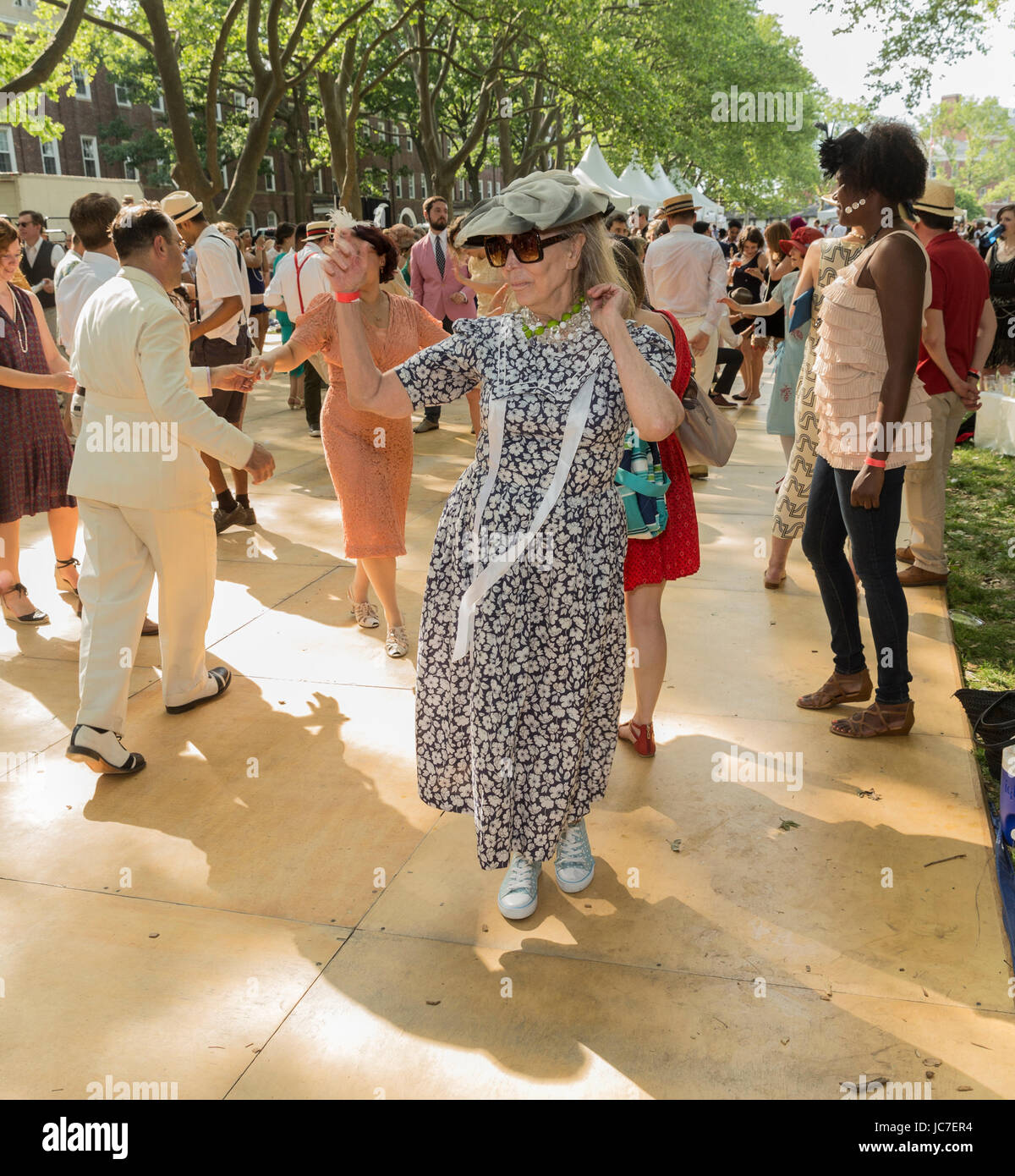 Atmosphere at 12th annual Jazz Age lawn party on Governors Island ...