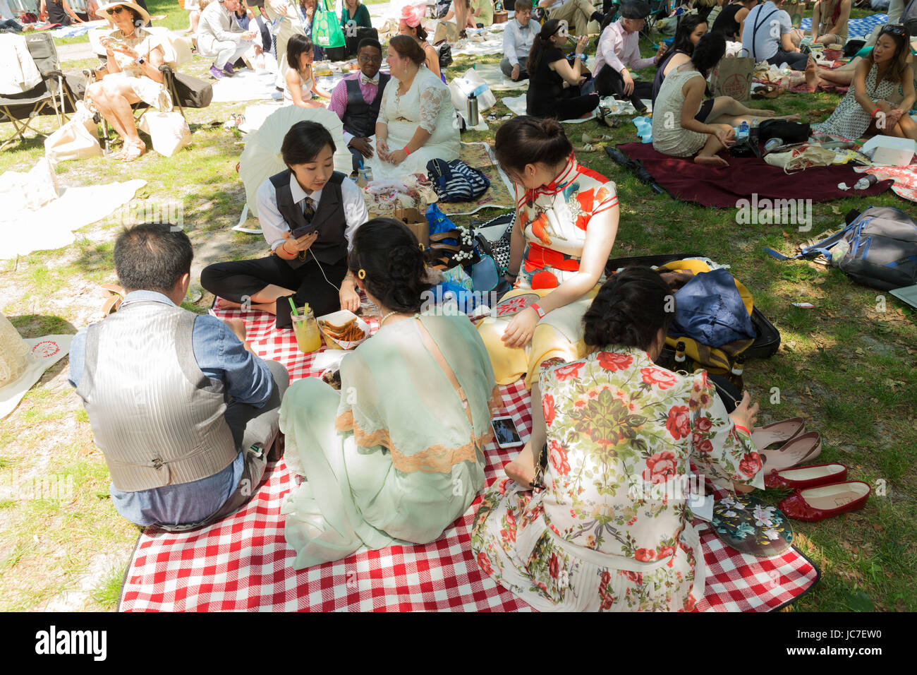 Atmosphere at 12th annual Jazz Age lawn party on Governors Island ...
