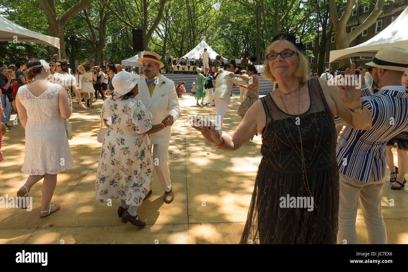 Atmosphere at 12th annual Jazz Age lawn party on Governors Island ...