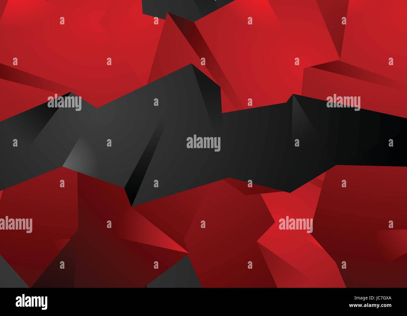 Red and black abstract 3d polygonal shapes vector modern background ...