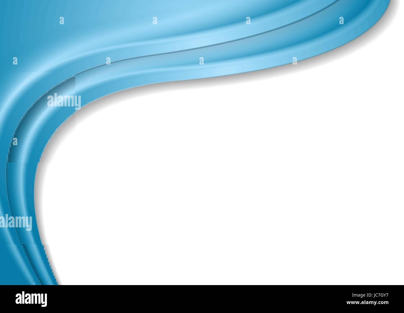 Blue abstract waves on white background vector graphic design Stock ...