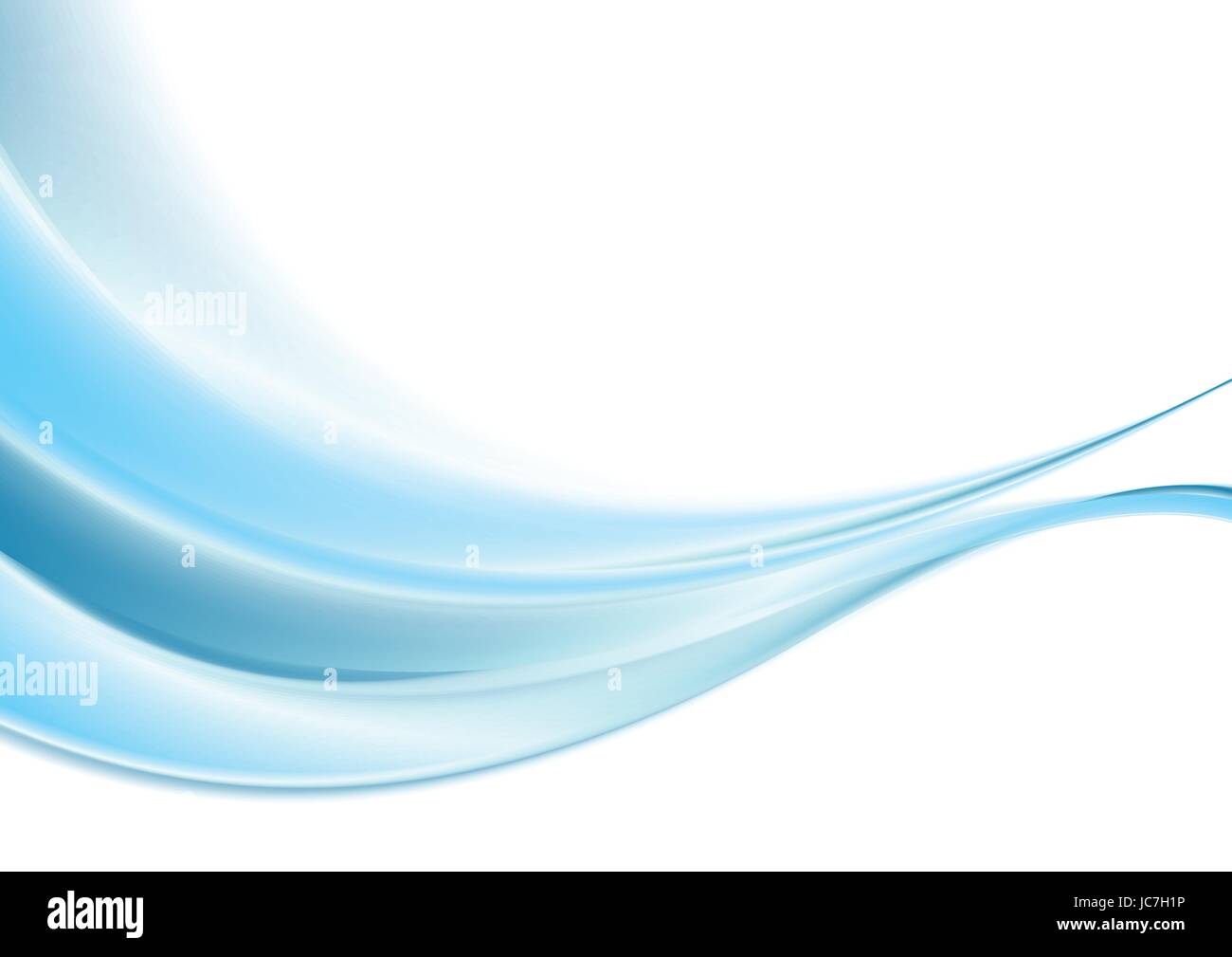 Blue abstract smooth waves on white background vector graphic design ...