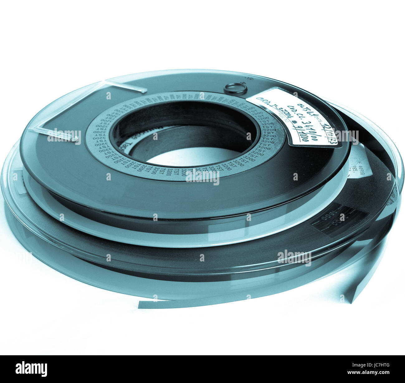 Magnetic tape reel for computer data storage - cool cyanotype Stock Photo -  Alamy