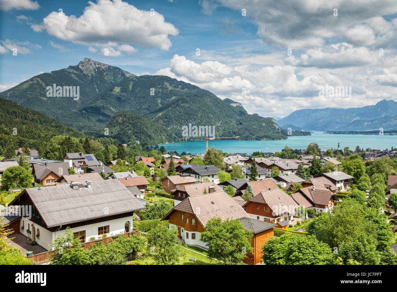 St Gilgen village at Wolfgangsee in Austrian Alps Stock Photo - Alamy