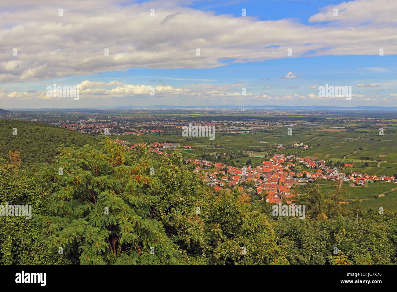 look at neustadt hambach on the wine route Stock Photo