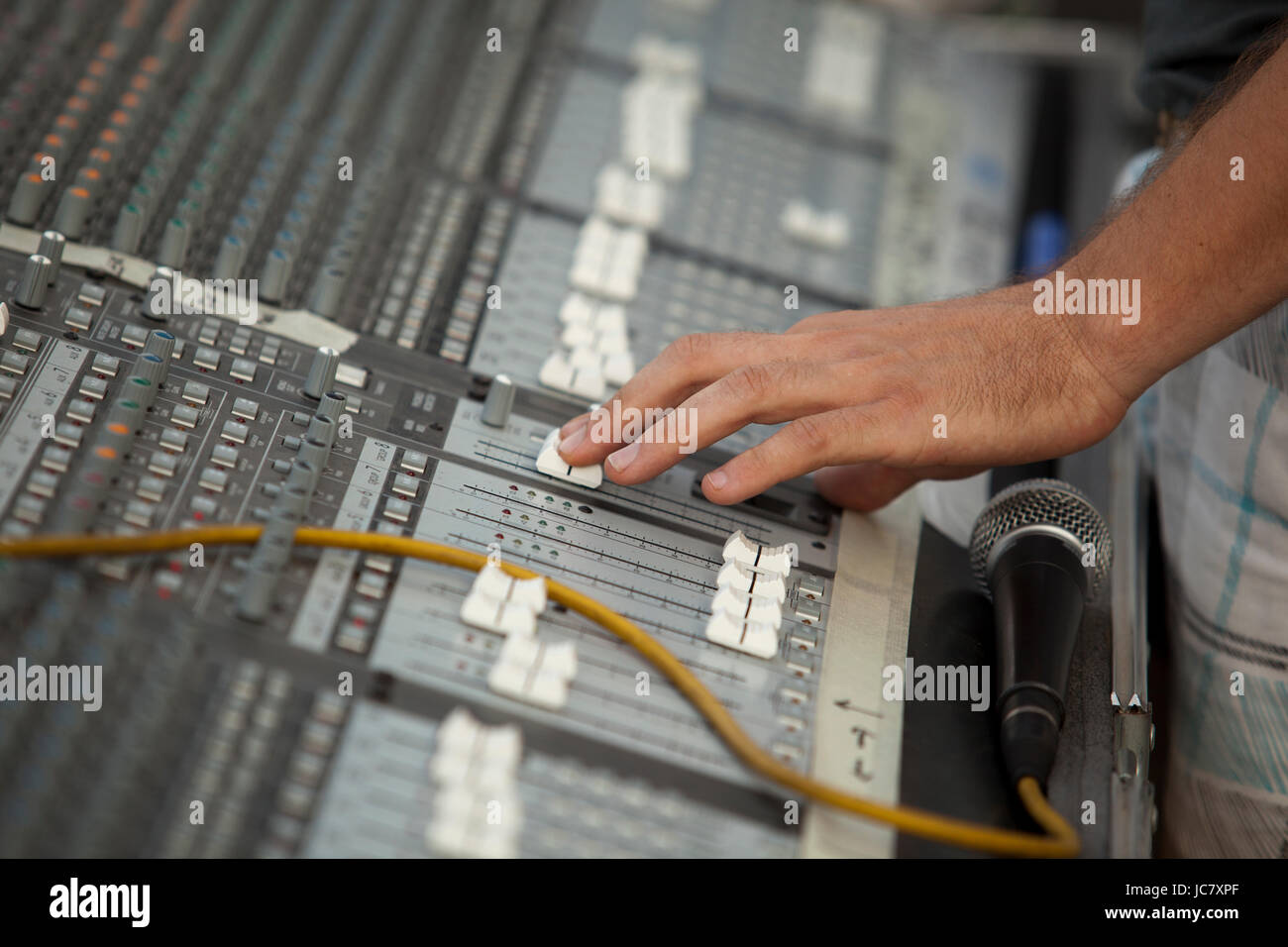 sound mixing Stock Photo