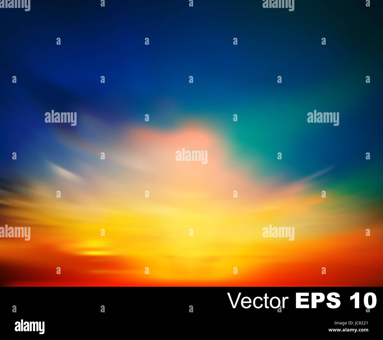 abstract nature blue sky background with sunset and clouds Stock Photo ...