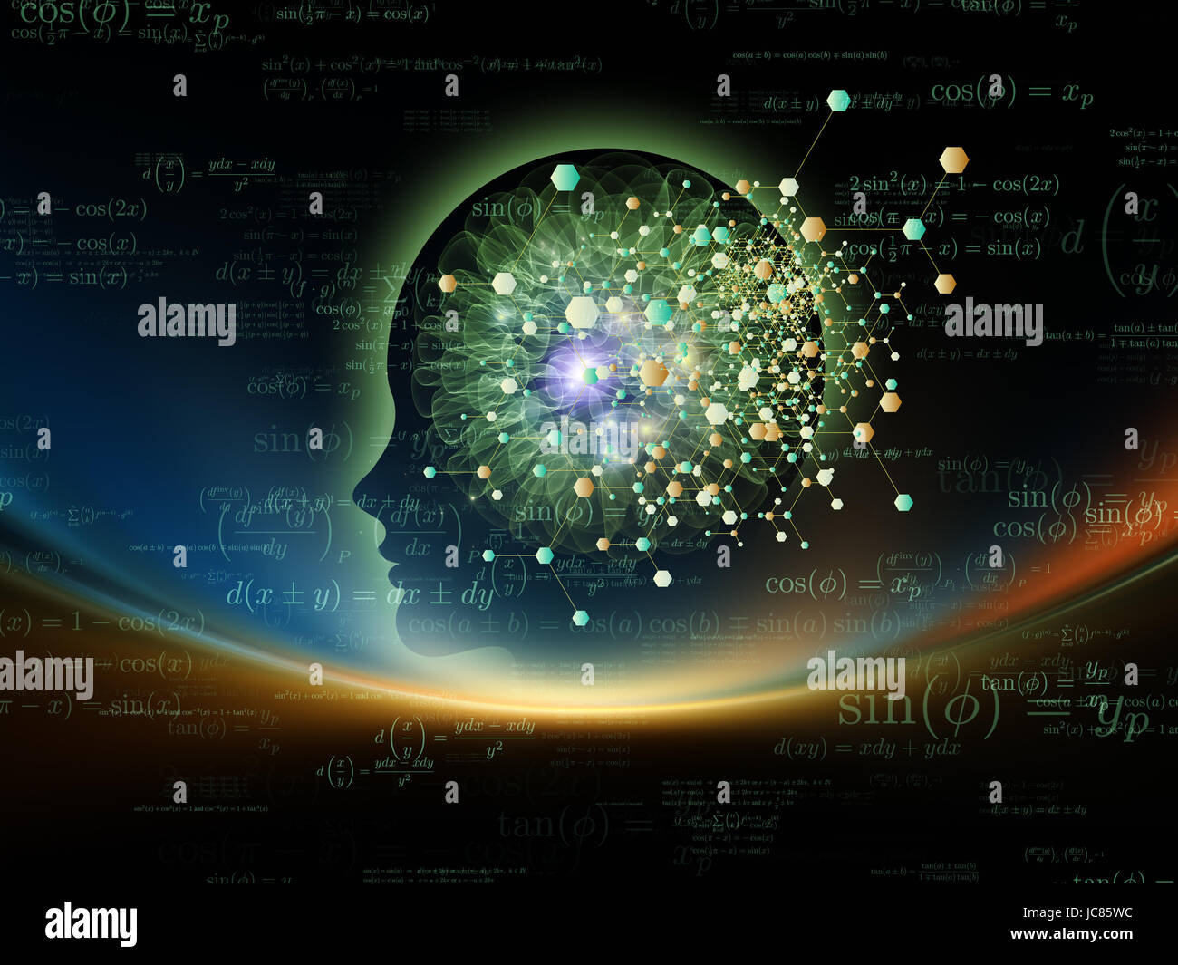 Human. Math Mind Geometry series. Interplay of Human profile, math and design ...