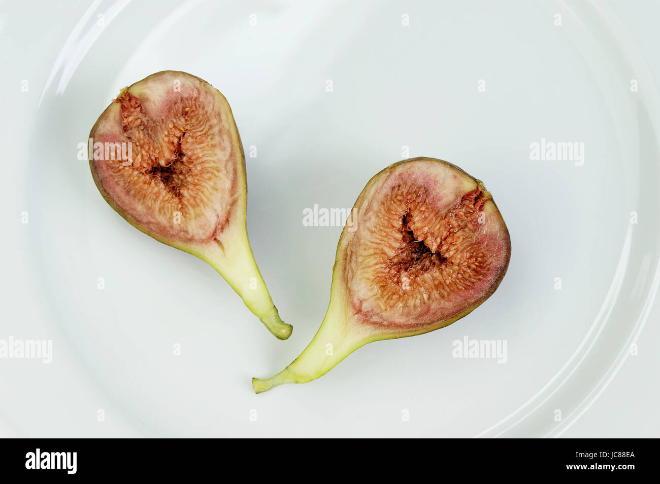 fig halved Stock Photo