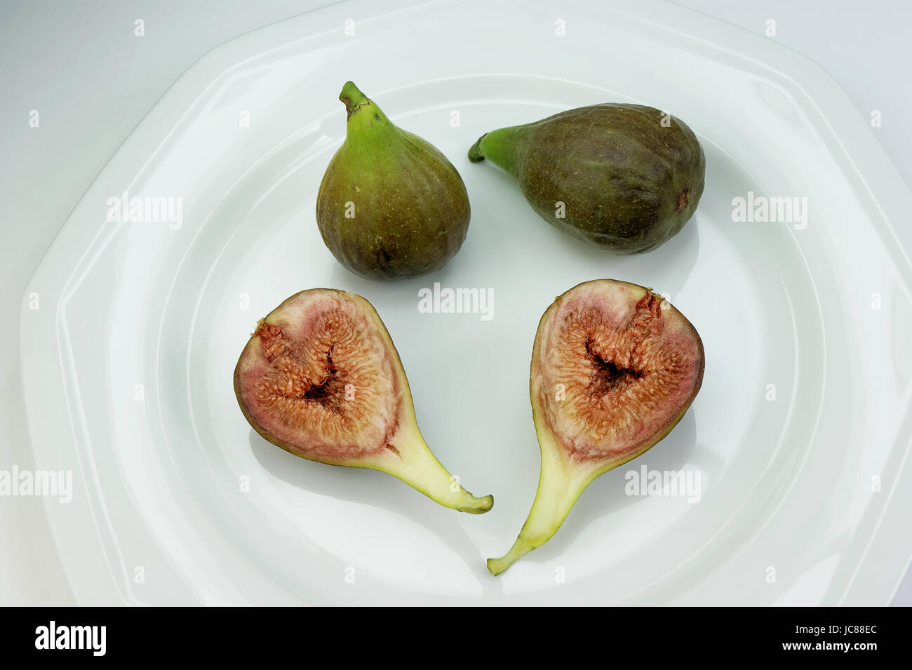 figs halved Stock Photo
