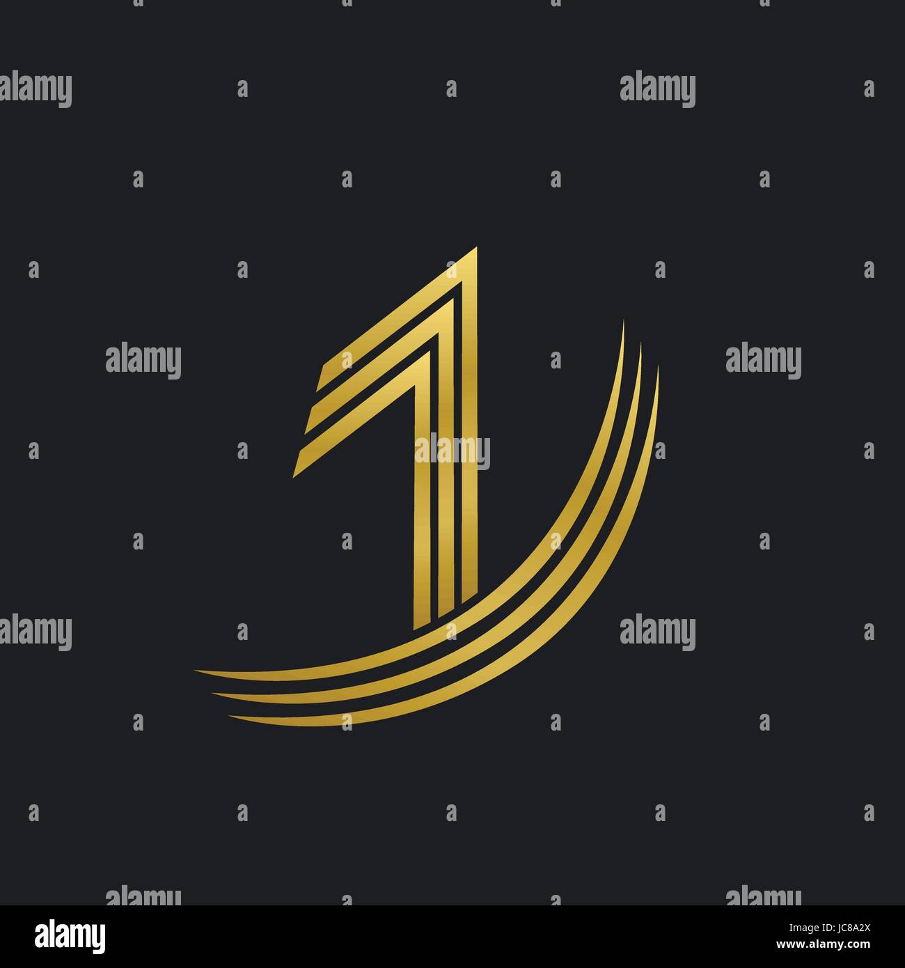 Number one symbol Stock Vector