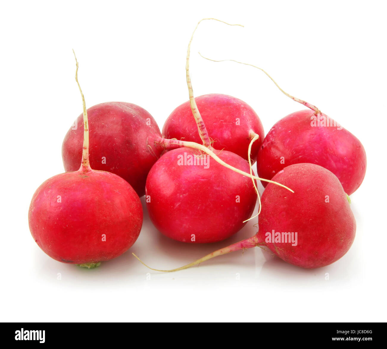 Radishes Ripe Ripe Red Radishes Isolated on White Background Stock Photo - Alamy