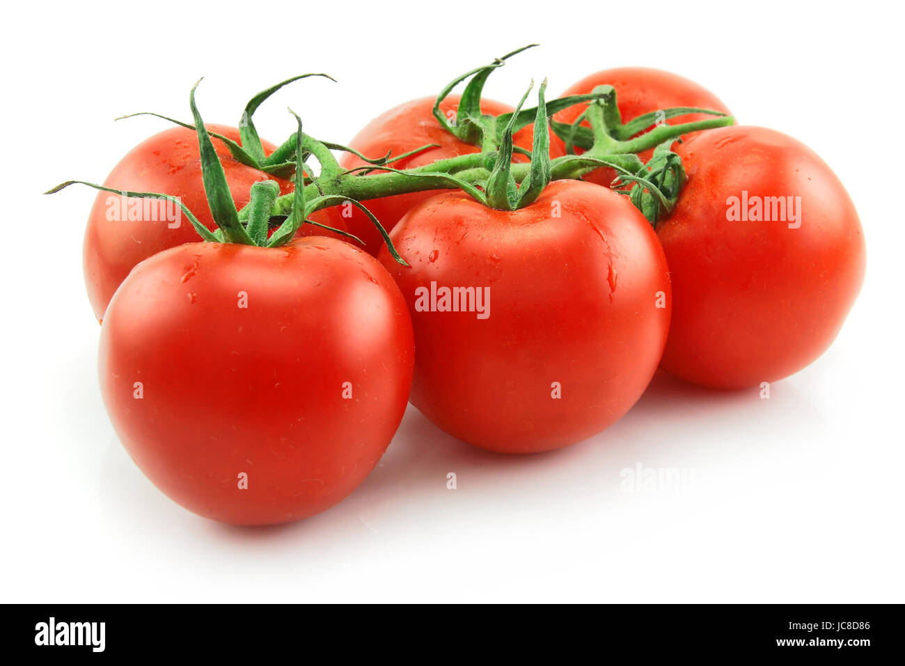 Ripe Tomatoes Isolated on White Background Stock Photo - Alamy