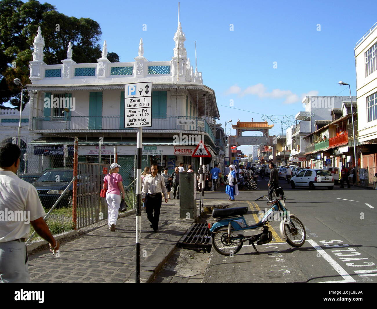 Street View Port Louis Mauritius Stock Photo Alamy