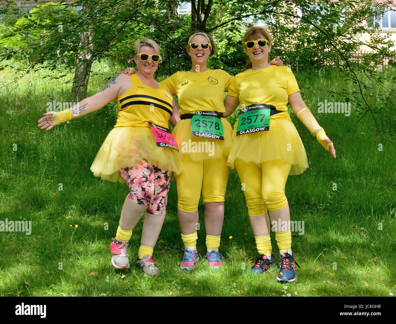 Kelvingrove Park, Glasgow, UK. 4th June, 2017. The weather stayed fine and sunny for the Simply Health Women's 10k fun run Stock Photo