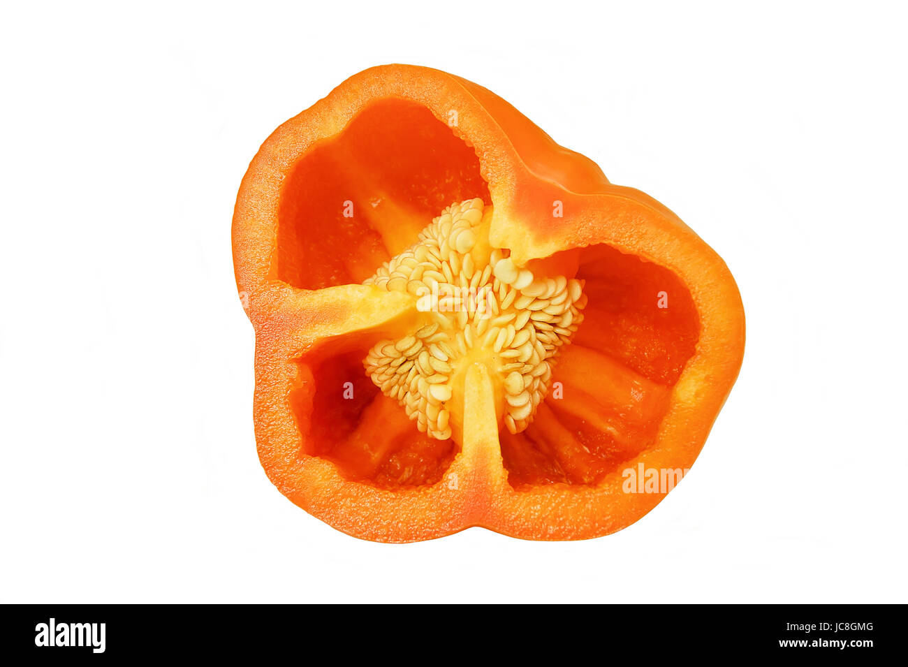 red bell pepper,halved Stock Photo