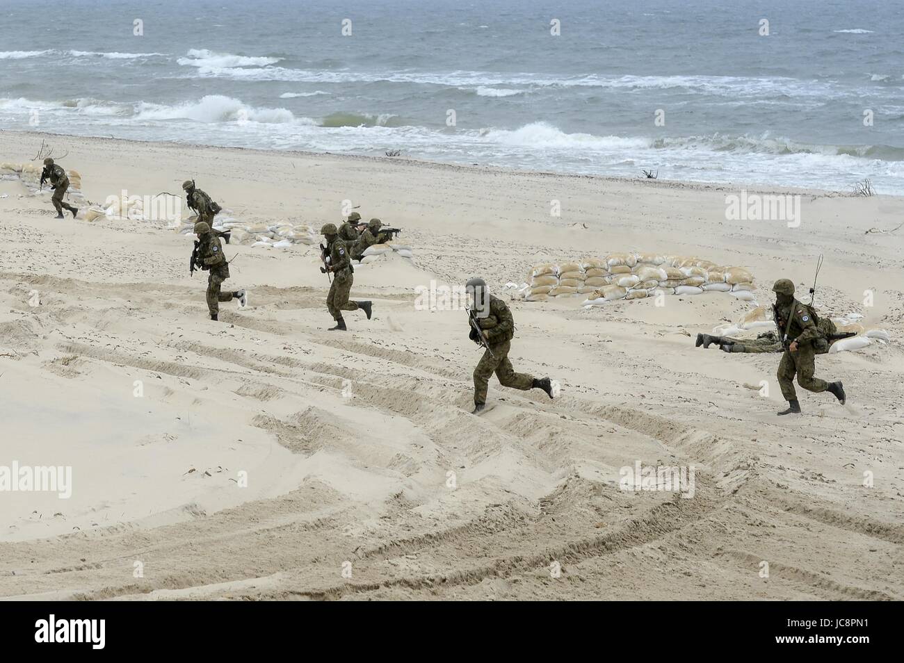 Ustka, Poland. 14th June, 2017. Poland is hosting 40 ships from 14 nations for this year’s edition of the international Baltic Sea exercise BALTOPS 17.  The annual maritime exercise take place on June 14, 2017 in Ustka, Poland. Credit: East News sp. z o.o./Alamy Live News Stock Photo