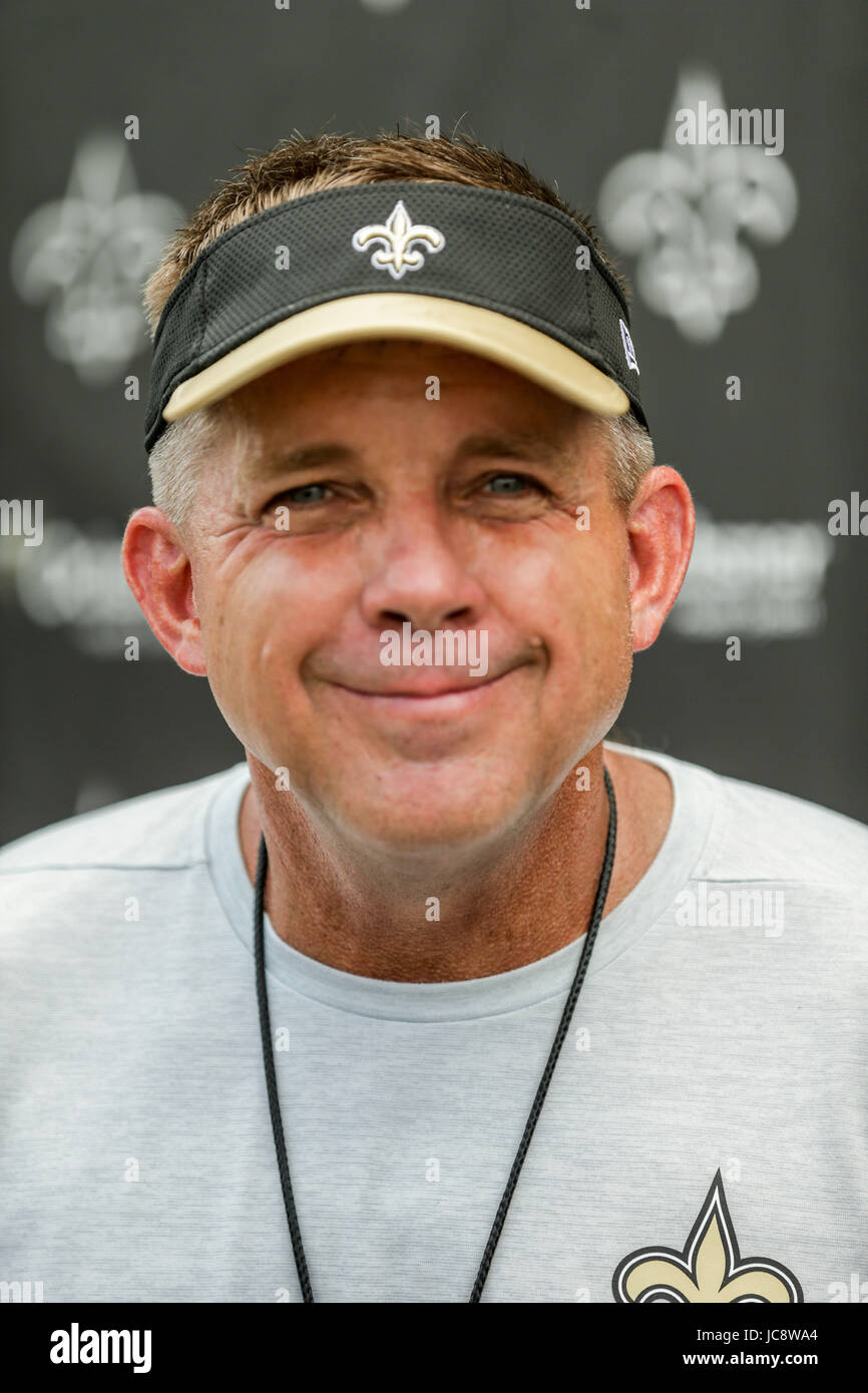 June 14, 2017 New Orleans Saints head coach Sean Payton talks to the