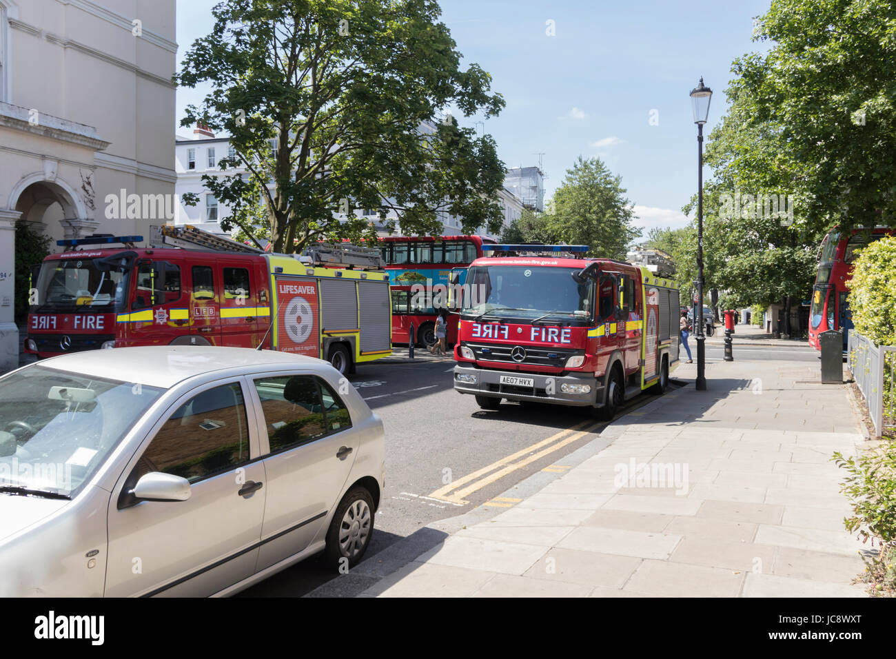 London, UK. 14th June, 2017. Grenfell Tower fire in London. Credit