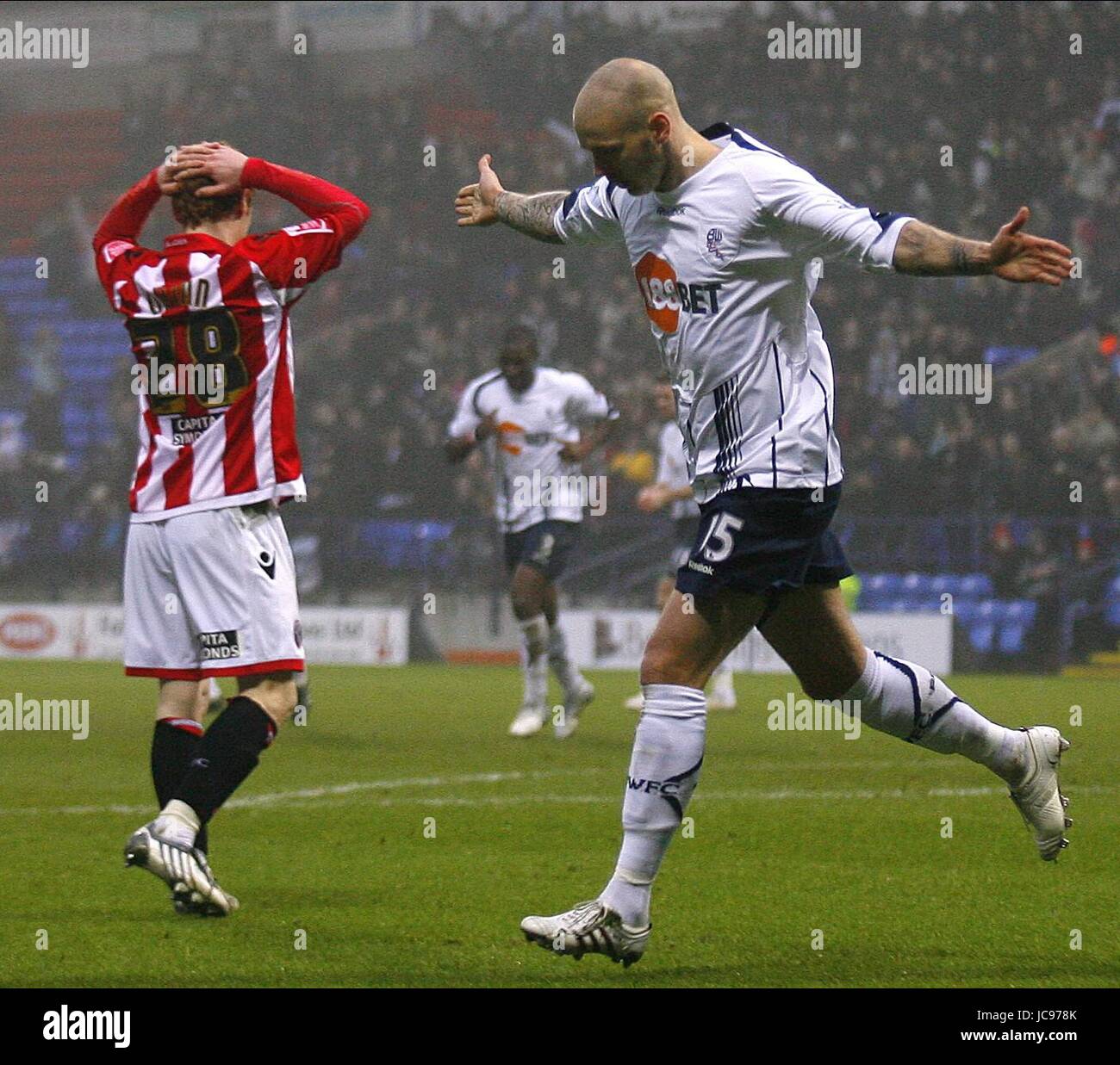 S QUINN & GRETAR STEINSSON BOLTON WANDERERS V SHEFFIELD U REEBOK