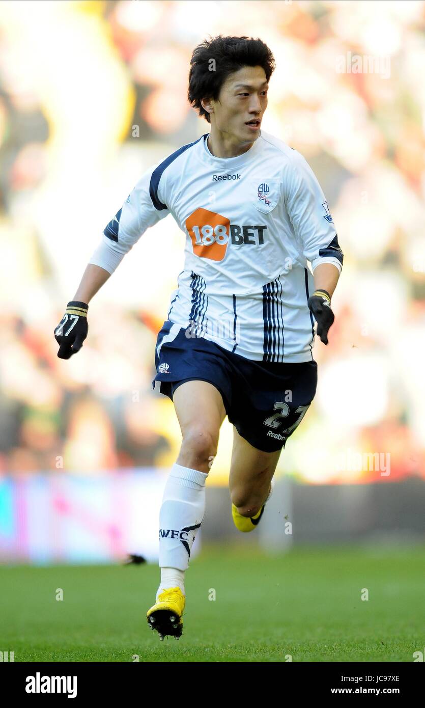 LEE CHUNG-YONG BOLTON WANDERERS FC ANFIELD LIVERPOOL ENGLAND 30 January 2010 Stock Photo