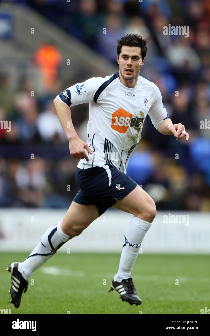 Bolton Wanderers' Gary Cahill celebrates after scoring the first