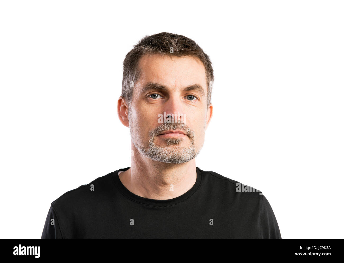 Mature man in black shirt hi-res stock photography and images - Alamy
