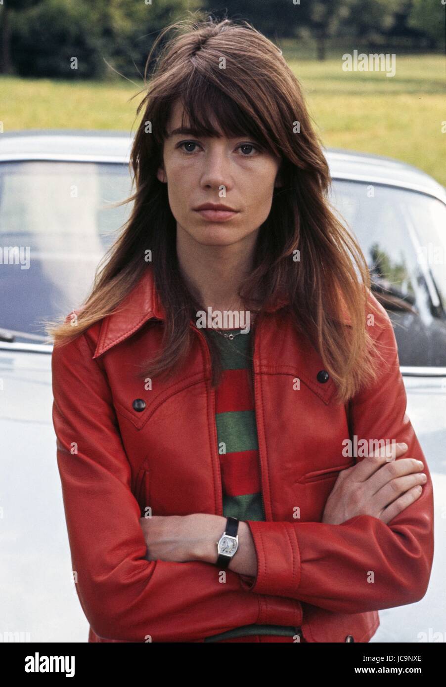 Portrait of French singer Françoise Hardy c.1970. Photo Michael Holtz Stock Photo