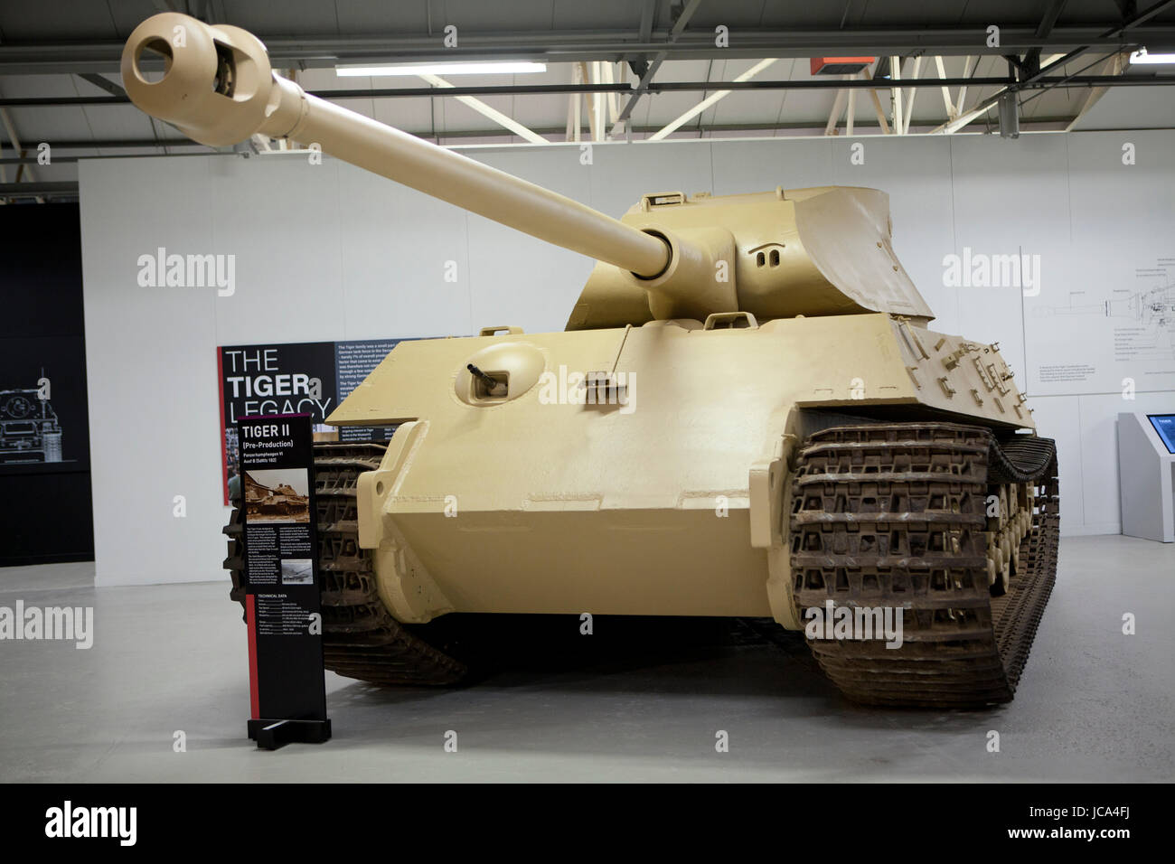 Tank museum, Dorset, England- almost 300 vehicles from 26 countries, third largest collection of armoured vehicles in the world. Stock Photo