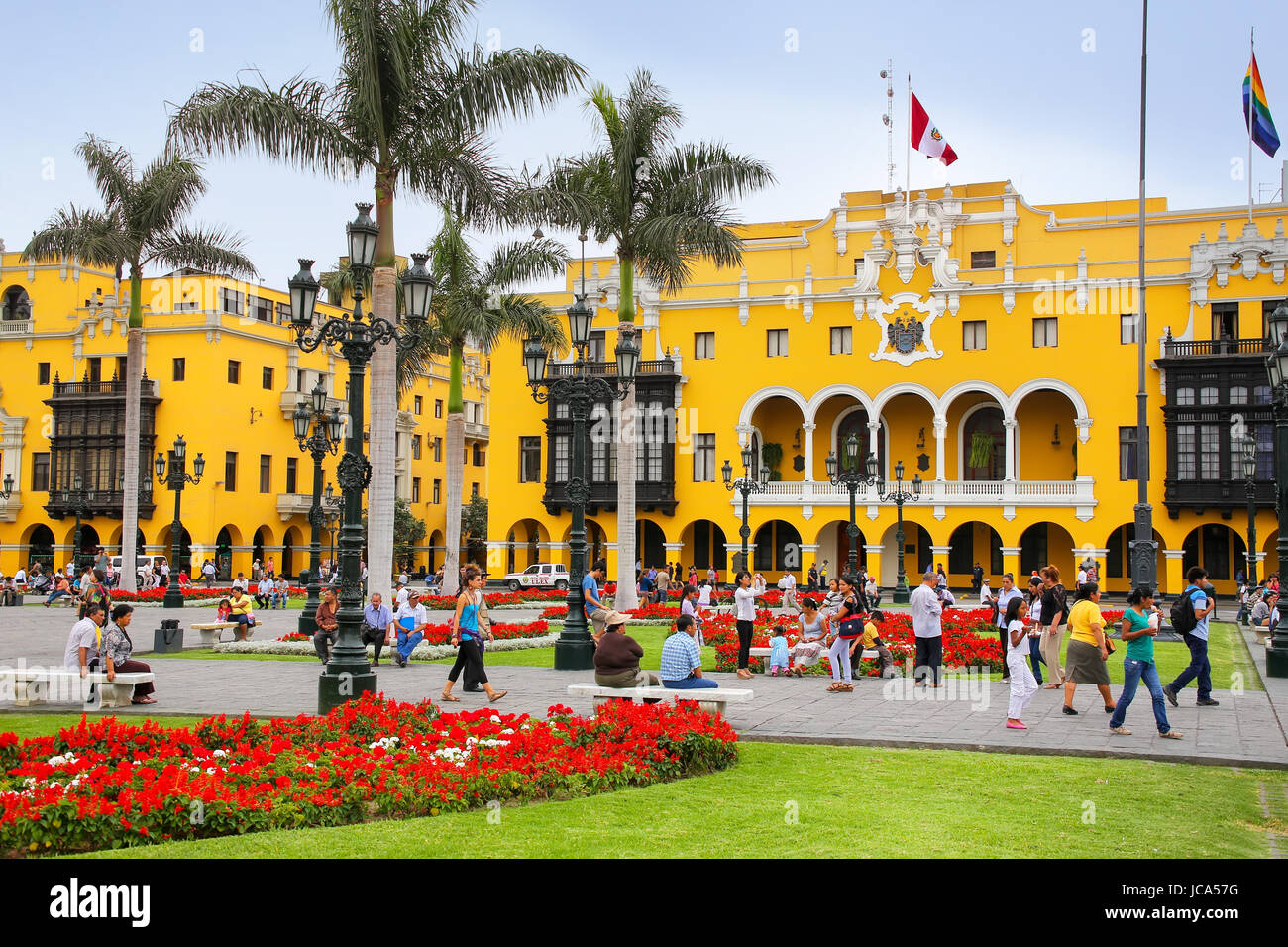 Plaza Mayor in Historic Center of Lima  Peru It is 