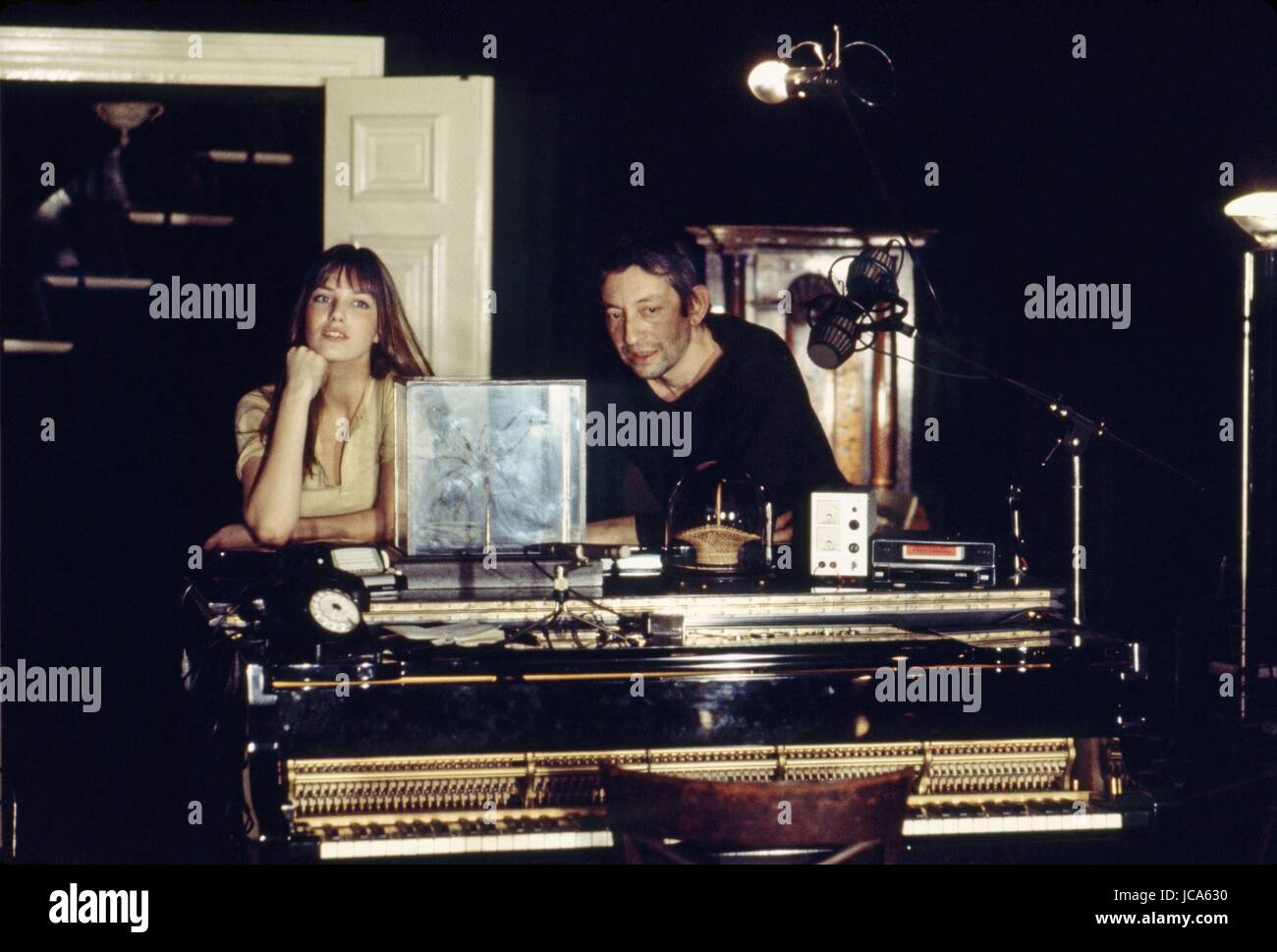Serge Gainsbourg and Jane Birkin at home rue de Verneuil in Paris ...