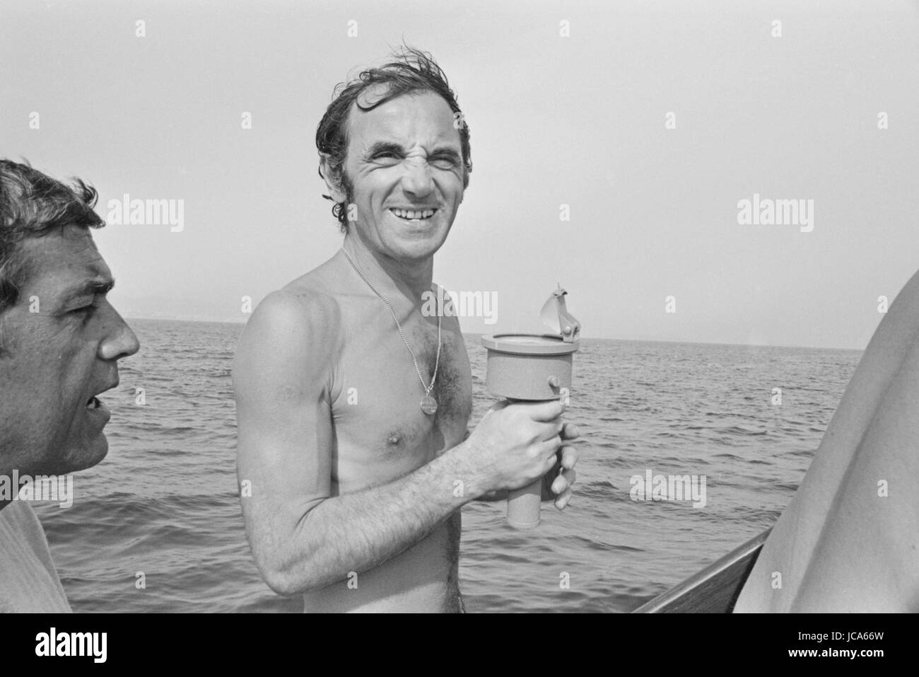 Charles Aznavour with wife Ulla Thorsell enjoying their holidays in ...