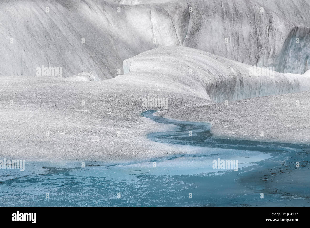 Surreal Landscape At Mendenhall Glacier, Juneau, Alaska Stock Photo