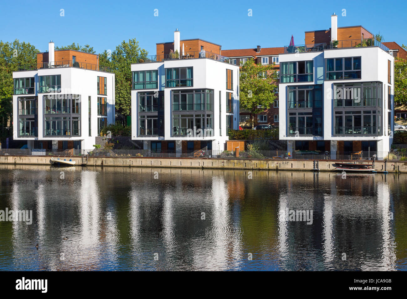 modern apartment buildings on the waterfront in hamburg Stock Photo Alamy