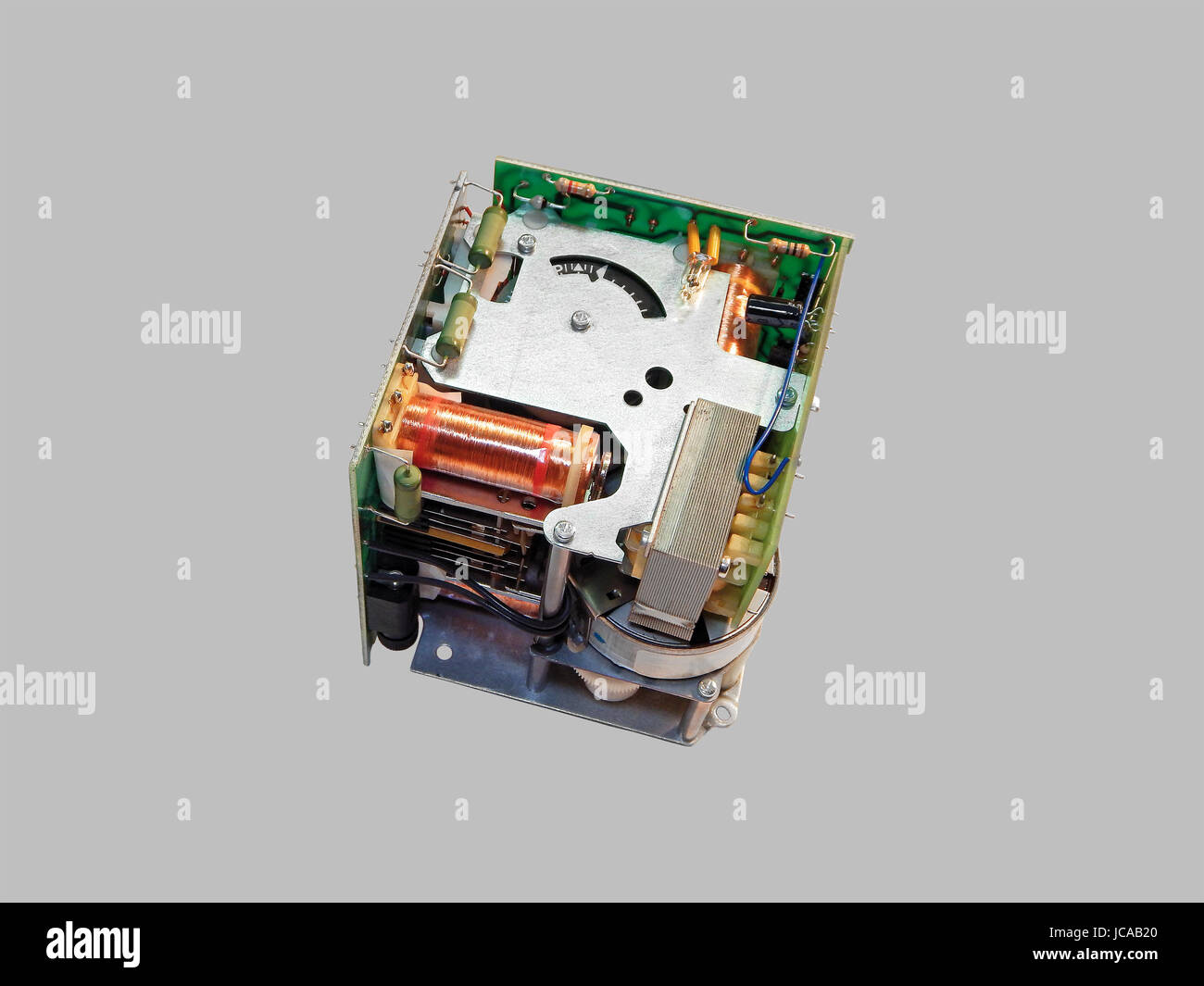 Controller for gas burner control. Isolated on gray background. Stock Photo