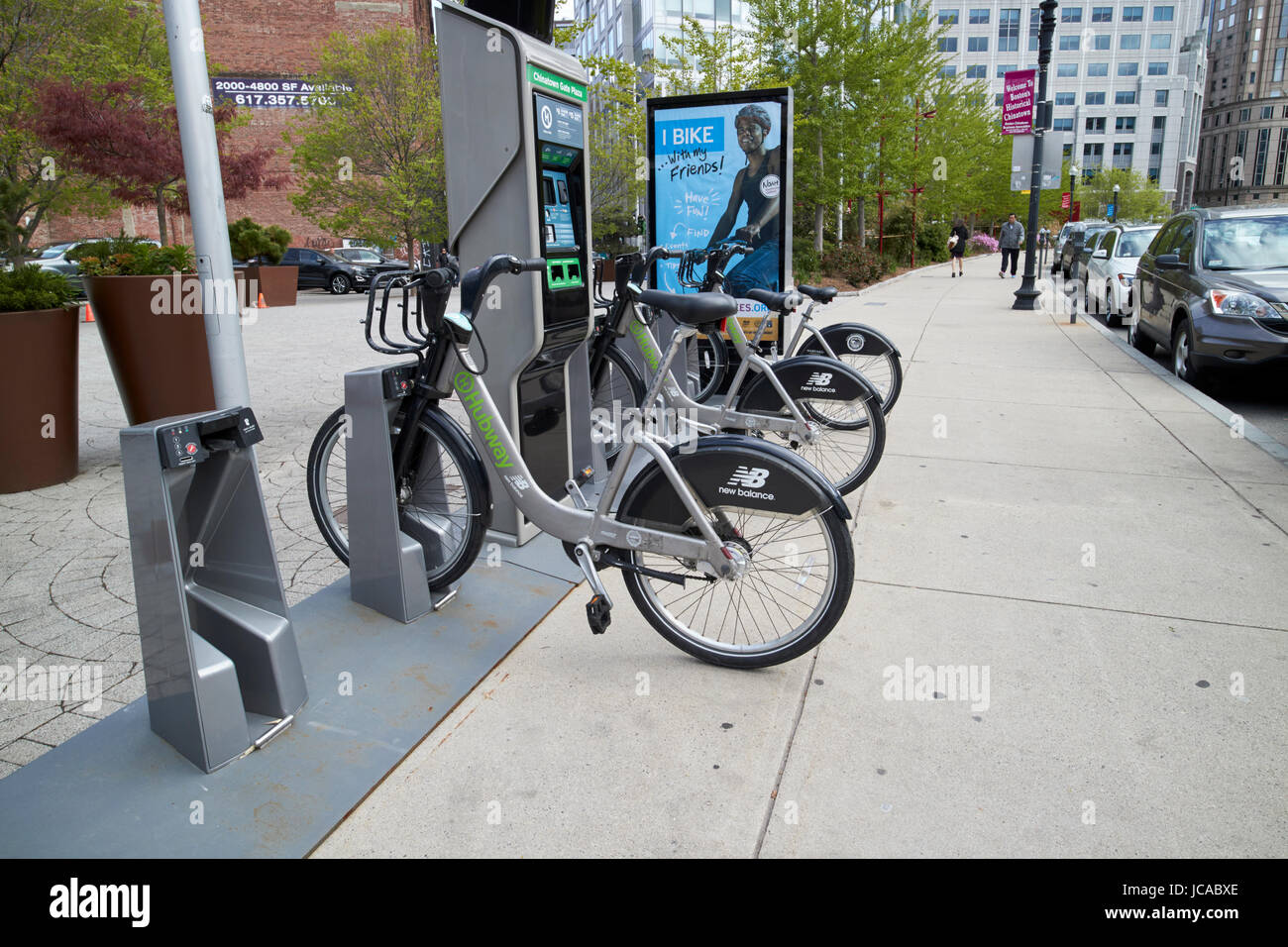 hubway Boston bike hire sharing scheme USA Stock Photo Alamy