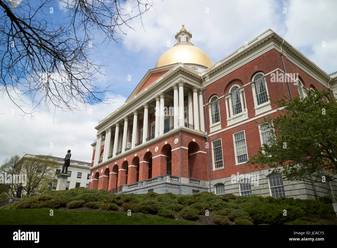 Massachusetts state house state capitol building Boston USA Stock Photo