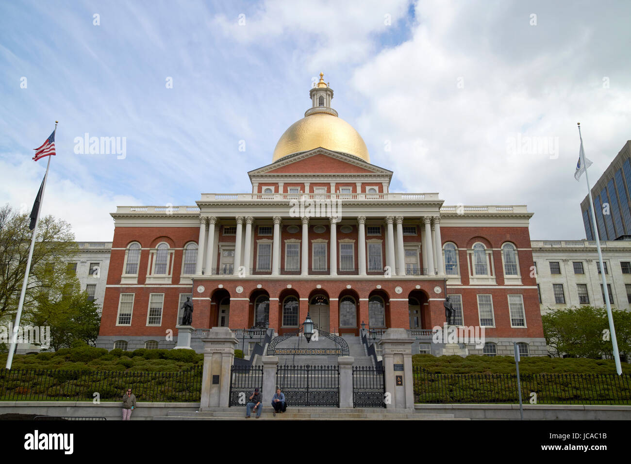 Massachusetts state house state capitol building Boston USA Stock Photo