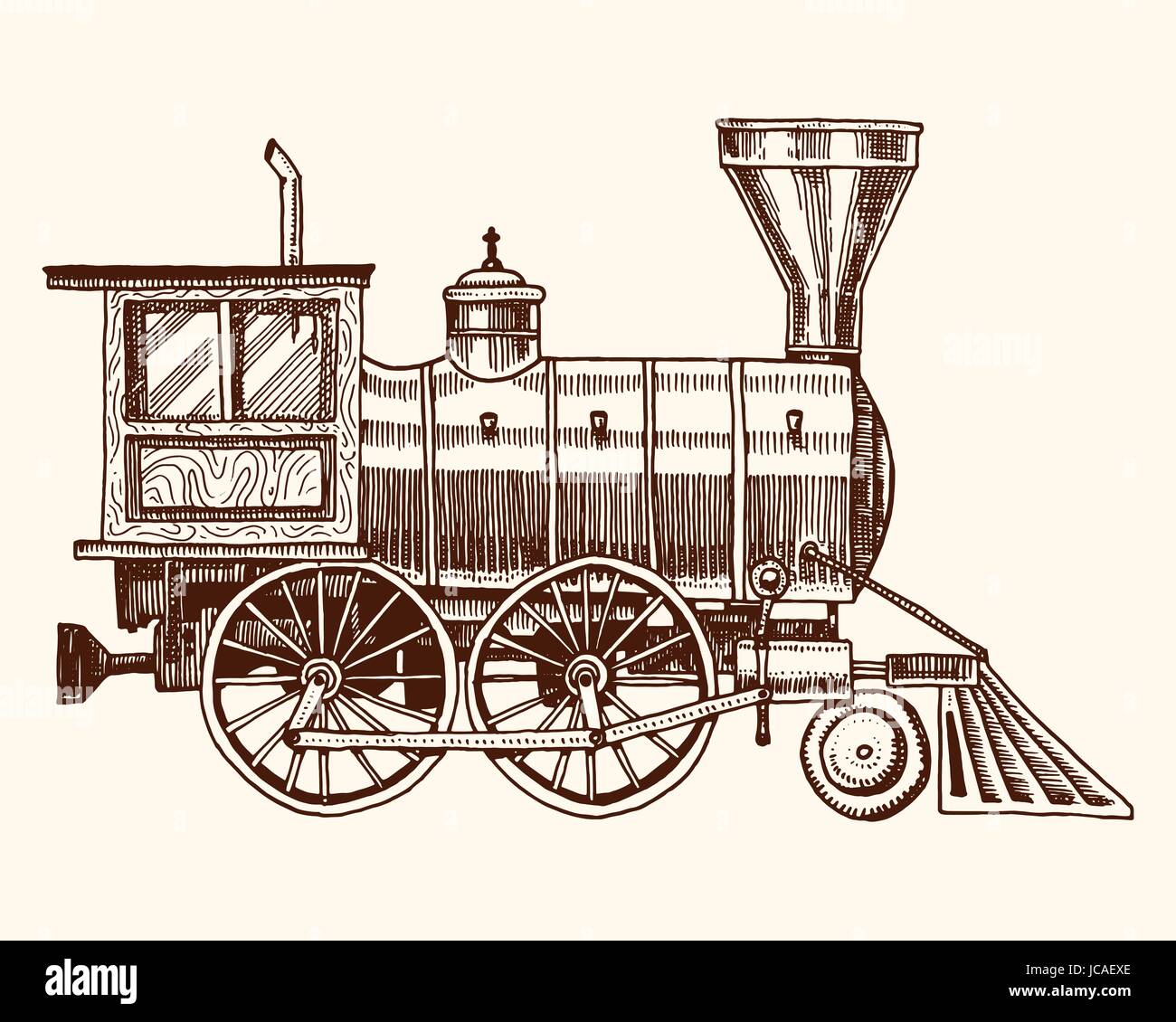 Mascot icon illustration of a vintage steam locomotive or train speeding in  full speed coming up the viewer on isolated background in retro style Stock  Vector Image & Art - Alamy
