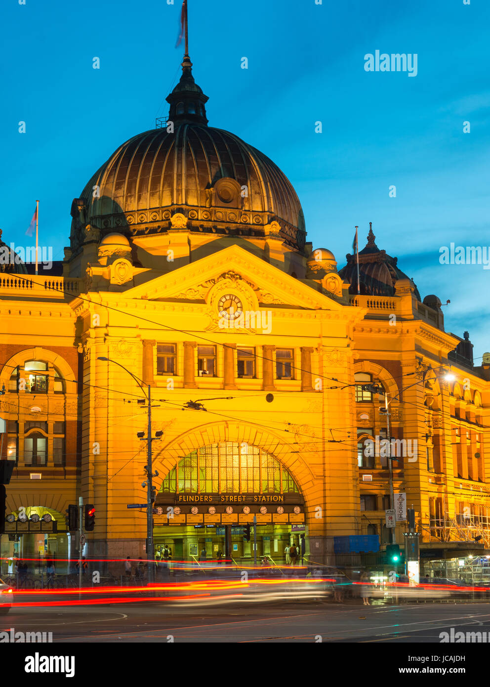 Flinders Street Railway Station after dark. Melbourne. Victoria