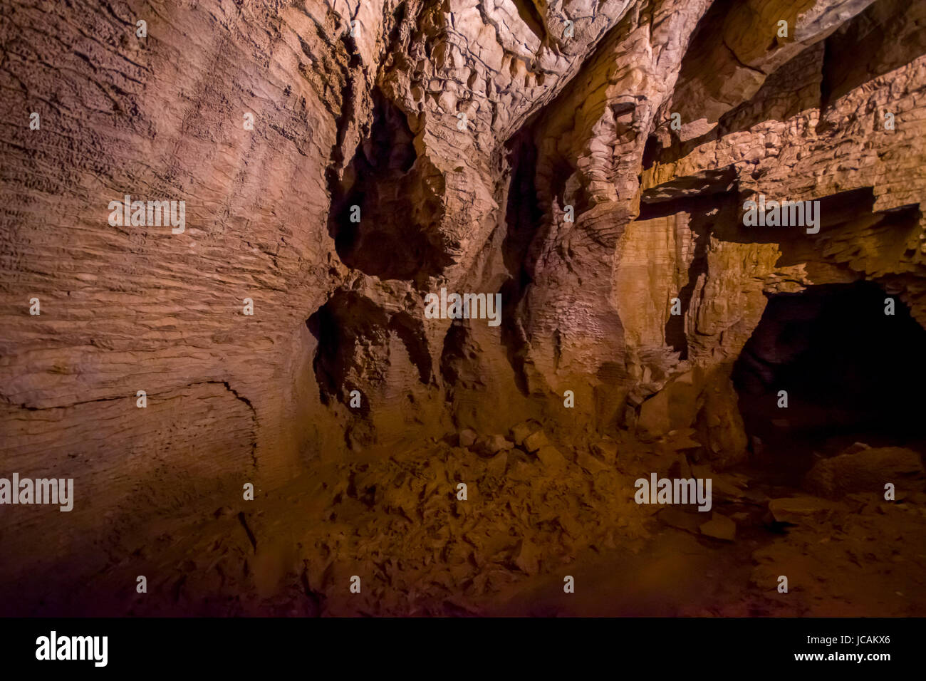 Amazing Waitomo Glowworm Caves located in New Zealand. Stock Photo