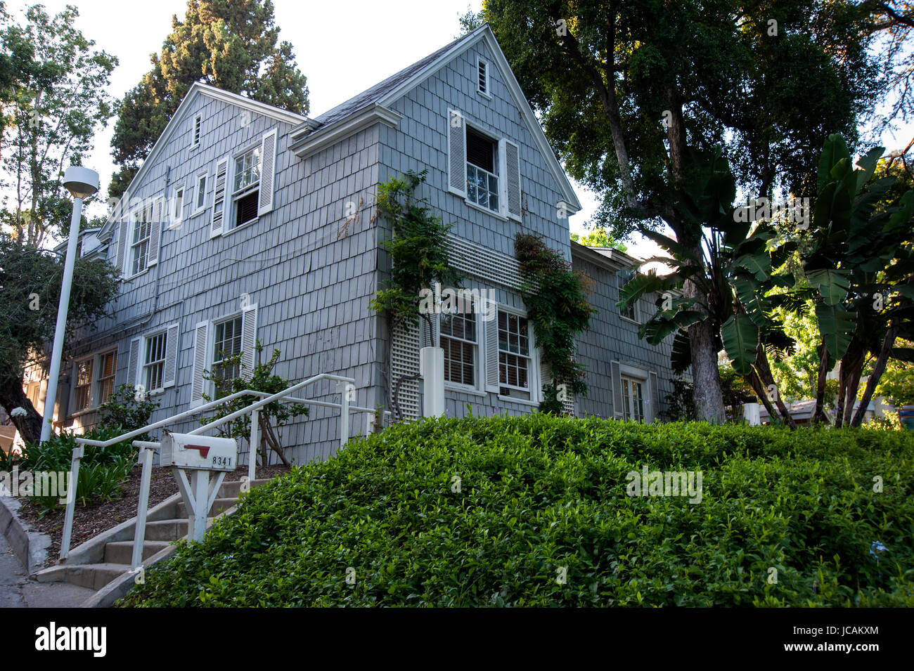 Historic home of William S. Hart at site of current William S. Hart Dog Park just below the Sunset Strip in Los Angeles, CA Stock Photo
