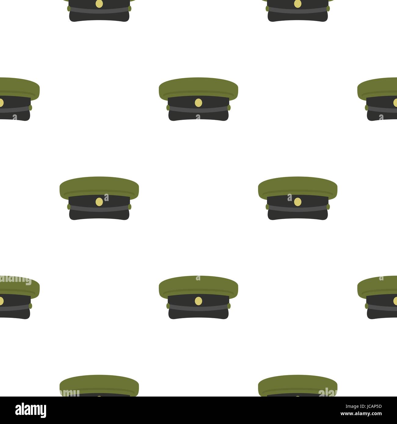 Military hat pattern flat Stock Vector Image &amp; Art - Alamy